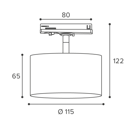Светильник трековый WOLTA WTL-18/GX70-W BASIC под лампу GX70 Белый IP20 D115x65x122