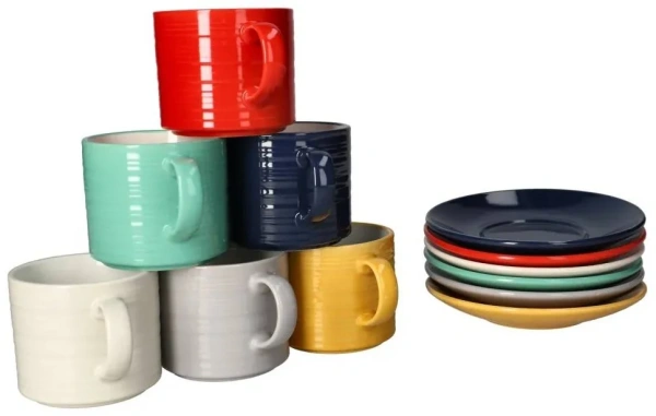 Чайный набор DH Color 200 мл на 6 персон T02-73/6C