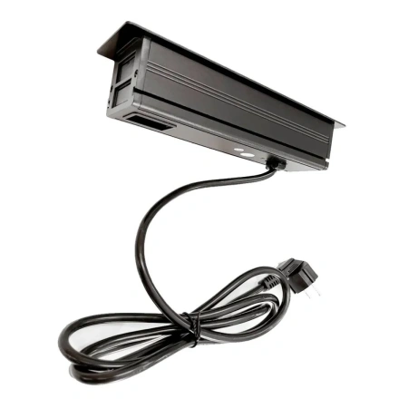 Блок настольный встраиваемый на 3 розетки 200B, USB, Type-C, RJ45, HDMI, чёрный