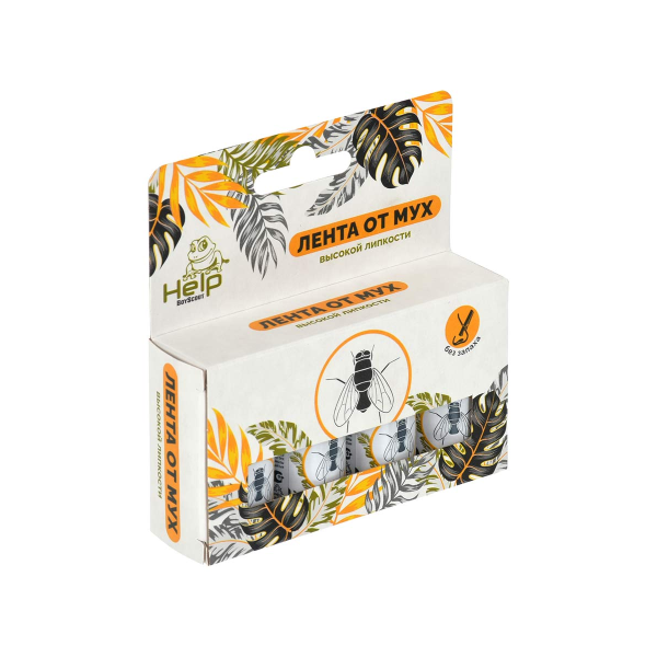 Лента липкая HELP от мух, 4 шт. в упаковке