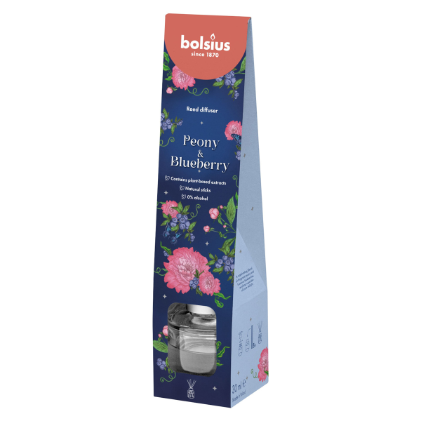 Аромадиффузор Bolsius 30 мл Peony & Blueberry