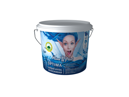 Краска водоэмульсионная, Alina Paint OPTIMA, 15 кг (интерьерная, супербелая, всесезонная)