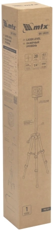 Лазерный уровень QBC GREEN Pro SET, 20 м, зеленый луч, батарейки, штатив// MTX