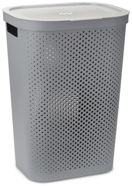 Корзина для белья CURVER INFINITY 60л светло-серый