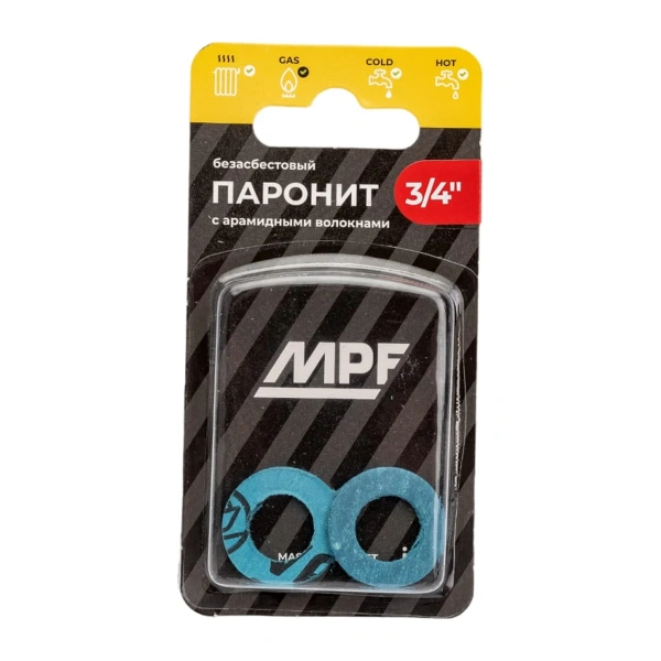 Прокладка паронитовая безасбестовая MPF 3/4" (2 шт.), МР