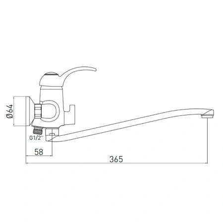 Смеситель в/д GROSS AQUA 7518586С-35S Provance, дл.изл.