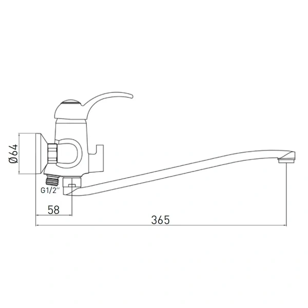 Смеситель в/д GROSS AQUA 7518586С-35S Provance, дл.изл.