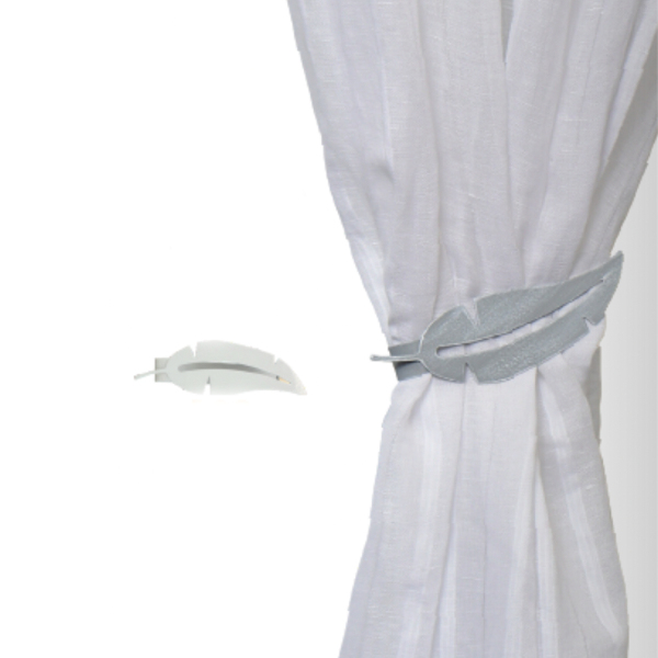 Подхват для штор на магните Luance PLUME блестящий белый 2493102
