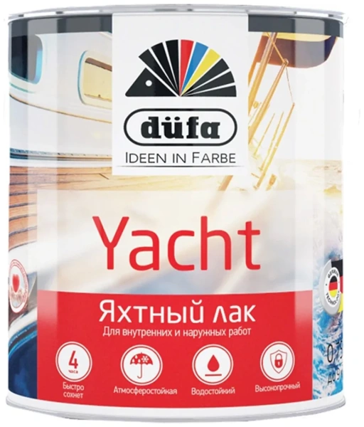 Лак "Dufa" яхтный  YACHT полуматовый 2л
