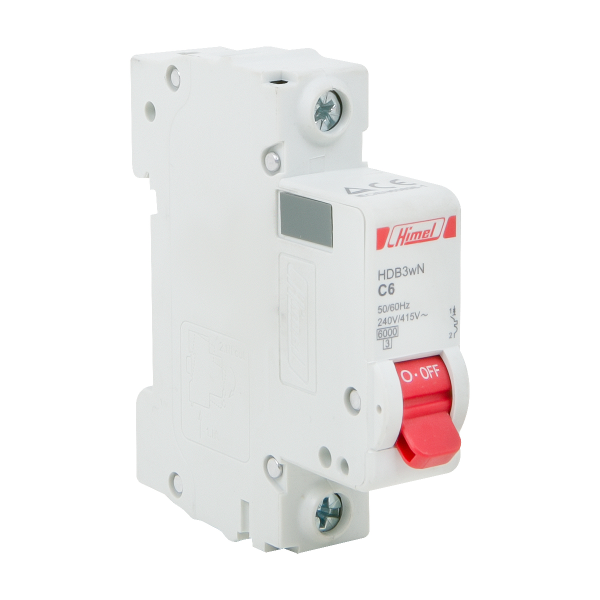 Авт выкл DZ47s 6kA 1p C 6A HIMEL 1C6