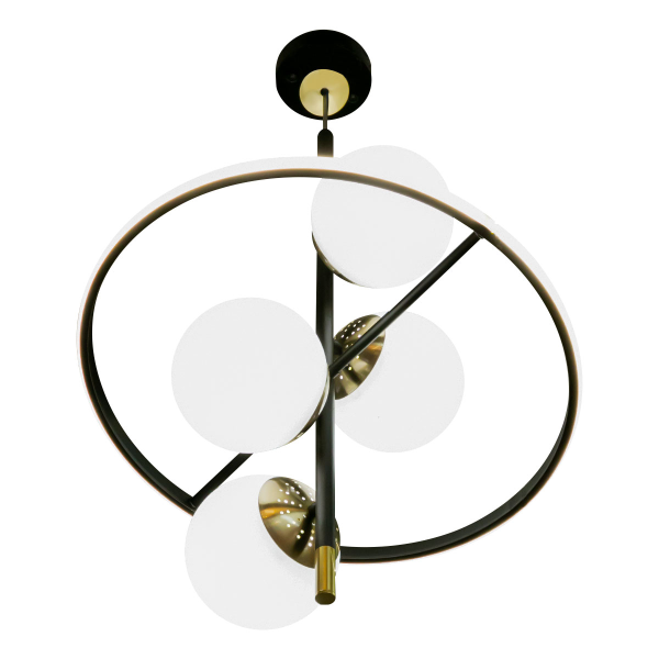 Люстра J3341/4+1 E27+LED 30W  4000K Ø500*H:420m Чёрный