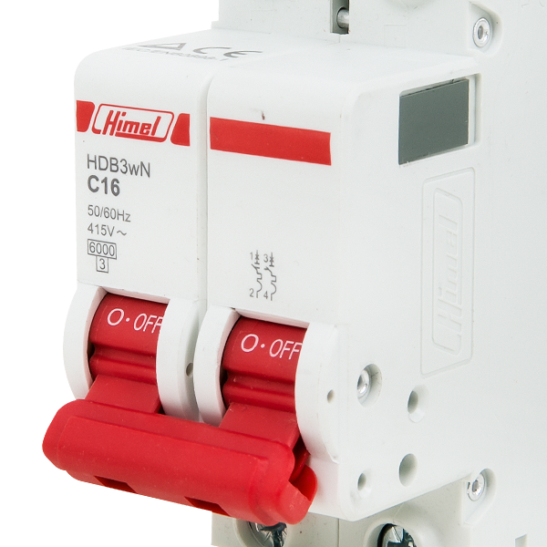 Авт выкл DZ47s 6kA 2p C 16A HIMEL 2C16
