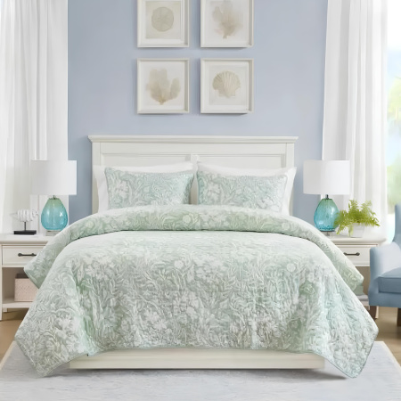 Комплект спальный DH покрывало 220х220 см + 2 наволочки Зелень HFB-11