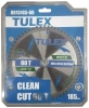 Диск пильный TULEX 8015185-60, ЧИСТЫЙ РЕЗ , по дереву, 185х20мм, 60Т
