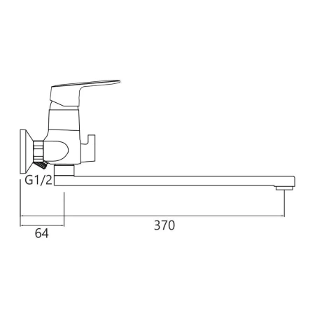 Смеситель в/д   Gross Aqua  7250520C-35F Flat дл.нос