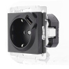 Розетка VESNA 742 3488 181T с/з с USB+Type графит (механизм)