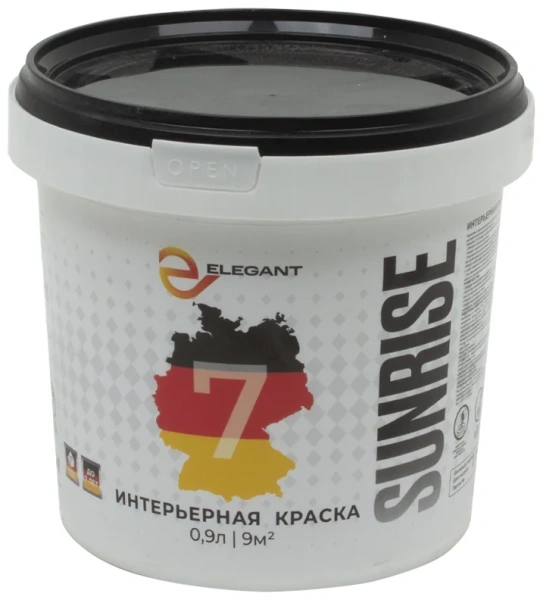 Краска акриловая Elegant интерьерная Супер моющаяся Sunrise-7 0.9 л