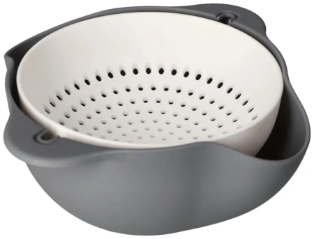 Миска-дуршлаг DH 28,5 см пластик серый DH3437-A