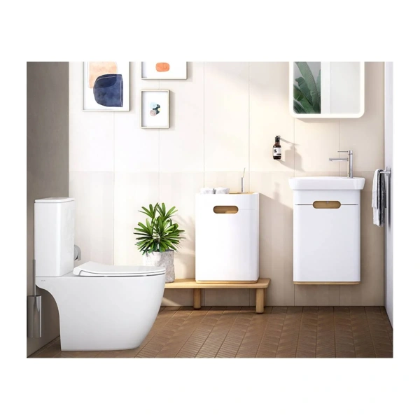 Унитаз-компакт Vitra Sento Rim-ex open back, сиденье тонкое микролифт, механизм 3/6 л (9830B003-7204