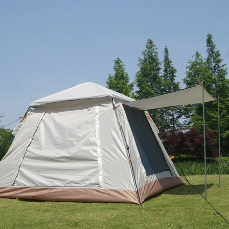 Палатка кемпинговая с навесом San the lion 4-х местная водонепроницаемая 240х240х155 см 8885-2A CN
