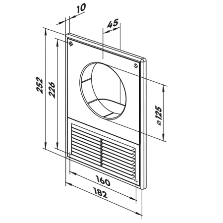 Решетка ZERNBERG Duct 2518-125