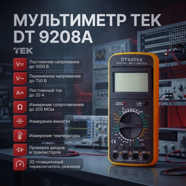 Мультиметр DT 9208A