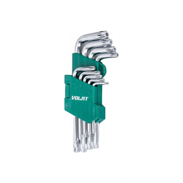 Набор ключей Torx T10-T50 9шт коротких ВОЛАТ, арт.11025-09