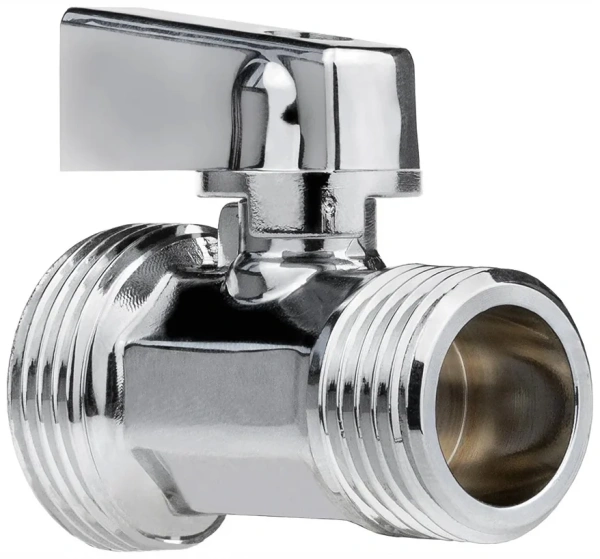 Кран-мини 1/2" х 3/4" н/н, ХРОМ-POLISH.латунь, ГОСТ, MPF