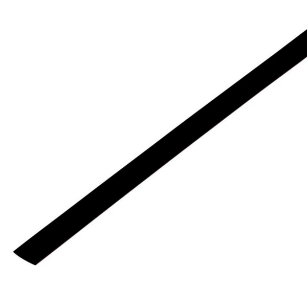 Трубка термоусаживаемая ТУТ нг 5,0/2,5мм, черная 1м REXANT