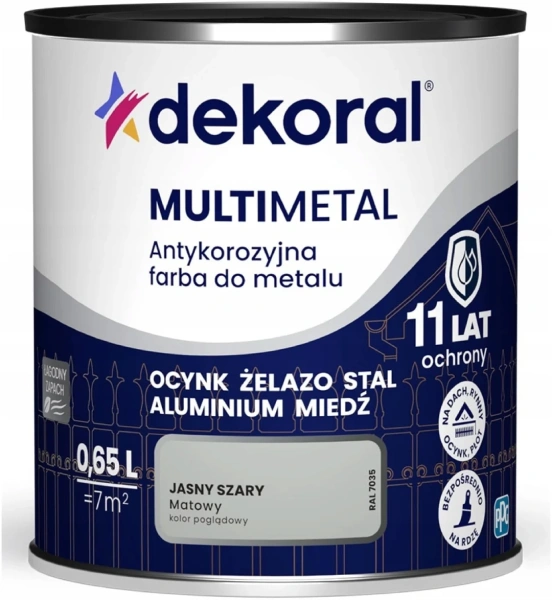 Dekoral краска антикорроз. для мет Multimetal св.-серый0,65л