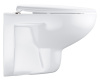 Унитаз подвесной безободковый Grohe 39351000 bau ceramic в комплекте с сиденьем, микролифт