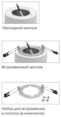 Светильник накладной WOLTA WSL-GX53/01BL IP20 под лампу GX53 Чёрный BASIC D82x70