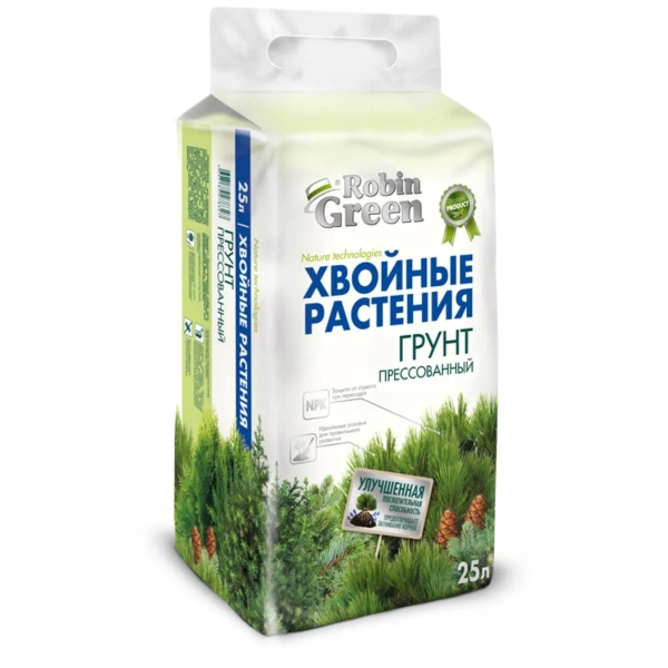 Грунт для хвойных растений Robin Green прессованный 25 л