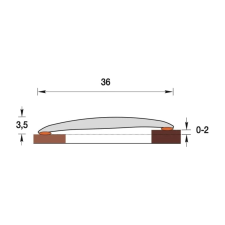 Порог 36мм 0,9м "Идеал Изи" 341 / Ольха