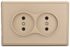 Розетка двойная Brilliant E2-119-2 золото