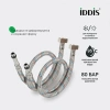 Гибкая подводка, F1/2xM10S, F1/2xM10L, SS304, латунь, 1,2 м, комплект 2 шт, IDDIS, 926CBS12ZP