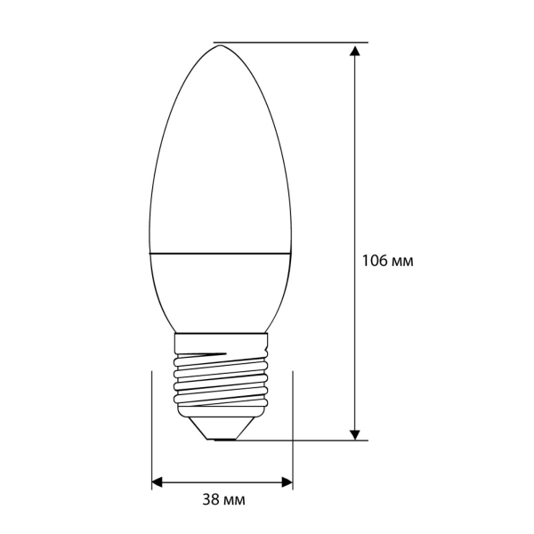 Лампа Ergolux LED-C35-11W-E27-4K (Эл.лампа светодиодная Свеча 11Вт E27 4500K 180-240В) 13622