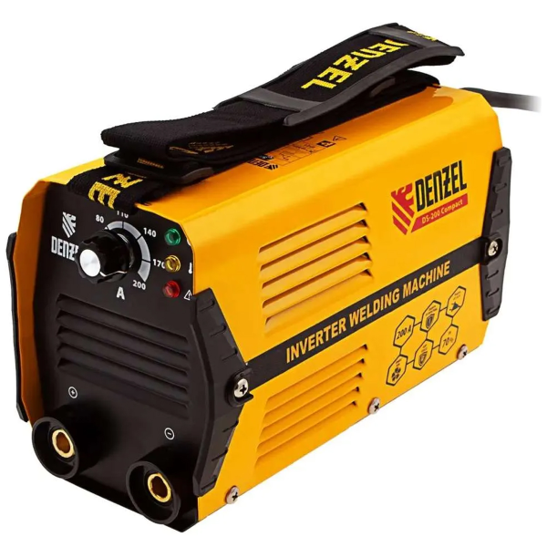 Аппарат инверторный дуговой сварки DS-200 Compact, 200 А, ПВ 70%, диаметр электрода 1.6-5 мм Denzel