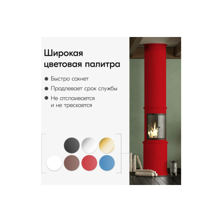 Аэрозоль эмаль 520мл термостойкая красная KU-5005