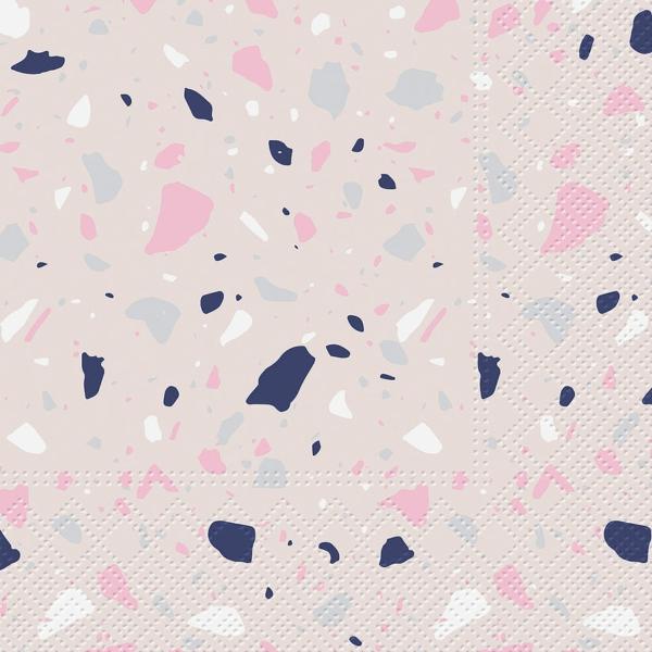 Салфетки бумажные PAW 3-х слойные 33х33 см уп.20 шт Терраццо SDL128400