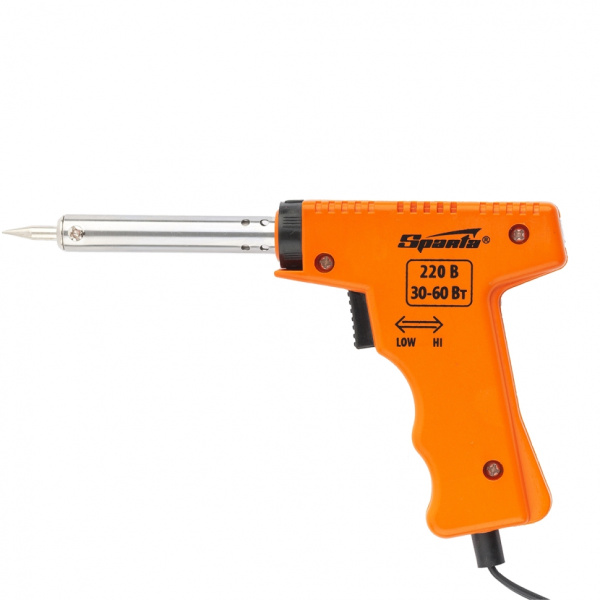 Паяльник-пистолет с регулировкой мощности 30-60 Вт, 220 В// SPARTA