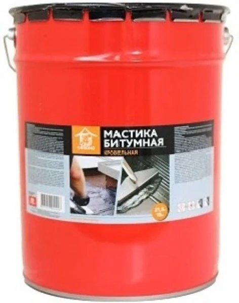 Мастика битумная гидроизоляционная  19кг 4Сезона