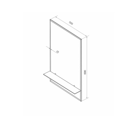 Зеркало Континент "Модерн Люкс" (500х690)  с полкой