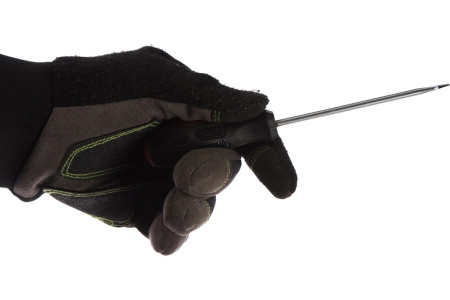 Отвертка Anti-Slip, SL4,0х100 мм, CrV, 2к рукоятка// Matrix