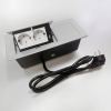 Бокс настольный на 2 розетки 200B, 1USB, 1 Type-C, беспр. зарядка, 1,5 м., серебро