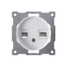 Розетка двойная телефон/компьютер RJ11/RJ45 raT5e, цвет белый (серия Florence) арт.1E20801300