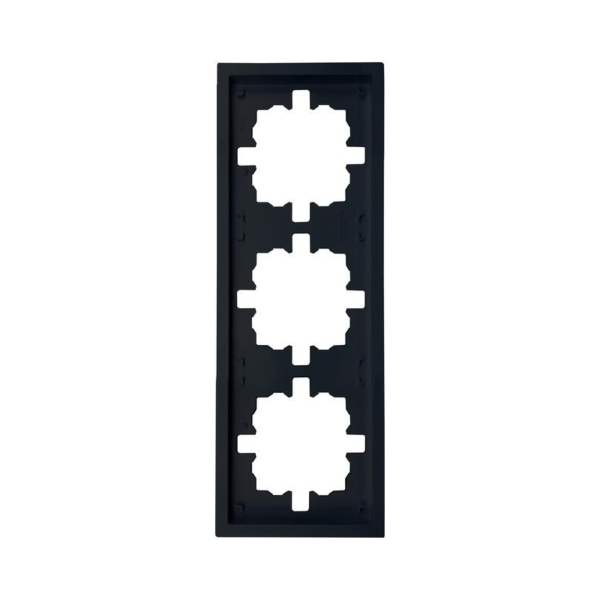 Рамка 704-4200-148 ZIMA 3-ая горизонтальная черная матовая