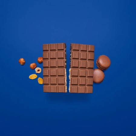 Ritter Sport Шоколад молочный DUO ореховый крем с хлопьями и французское пирожное 218г