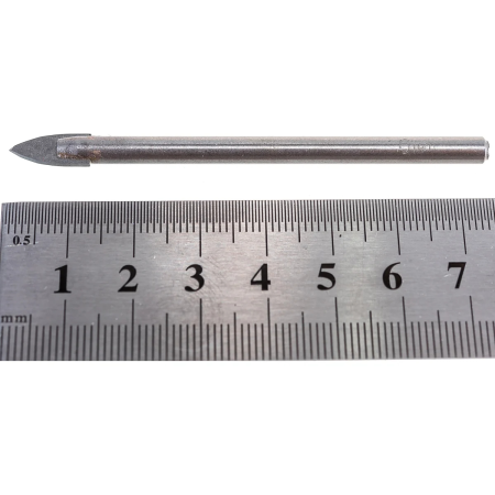 Сверло по керамической плитке и стеклу, 6 мм, цилиндрический хвостовик// Matrix