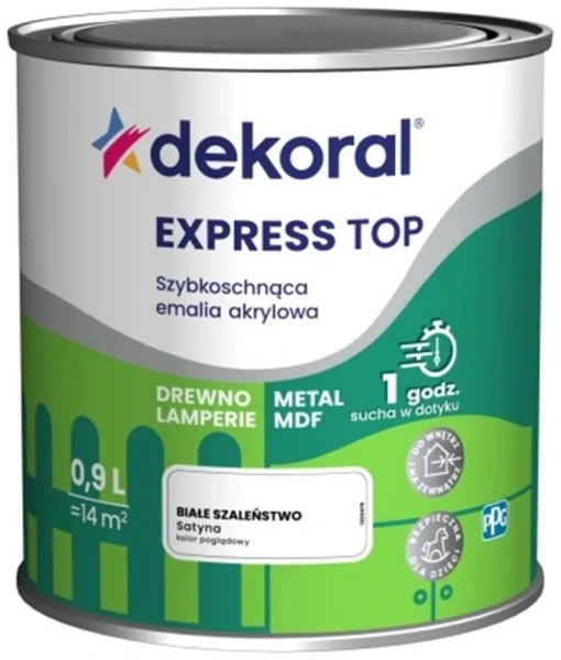 Эмаль Express Top WB Trim  белое безумие  сатин 0,9л